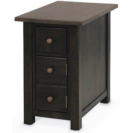 1 Drawer Chairside Cabinet with Faux Drawers