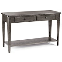 Sea Gray Sofa Table with Two Drawers