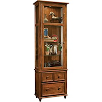Vista Display Cabinet with 3 Bottom Drawers