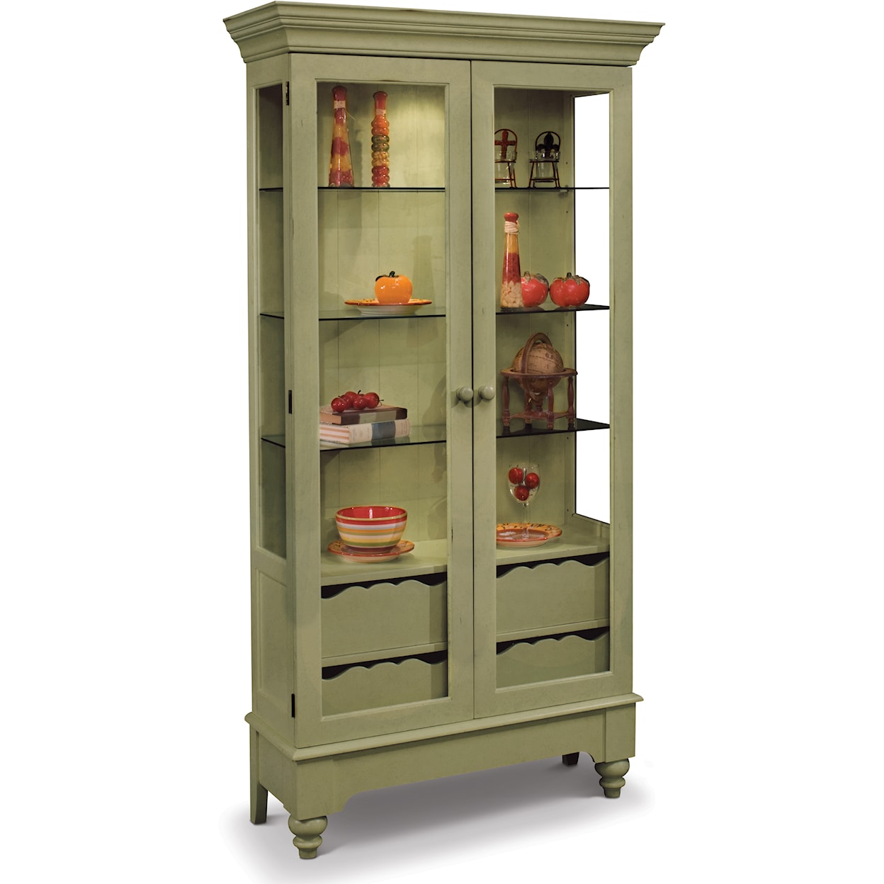 Philip Reinisch ColorTime - Green Summerville Display Cabinet