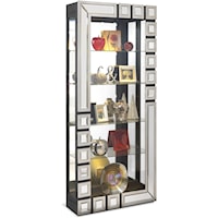 Aries Accent Cabinet with Framed-In Mirror Fronts