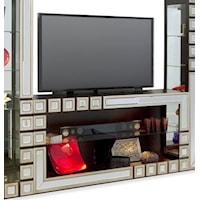 Aries Bunching TV Console in Silver and Ebony Finish