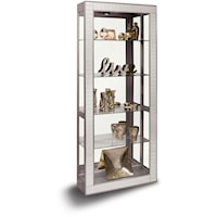 Argus Accent Cabinet with Faceted Bevel Mirrored Front Frame