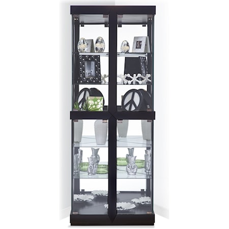 Rohe II Corner Curio Cabinet