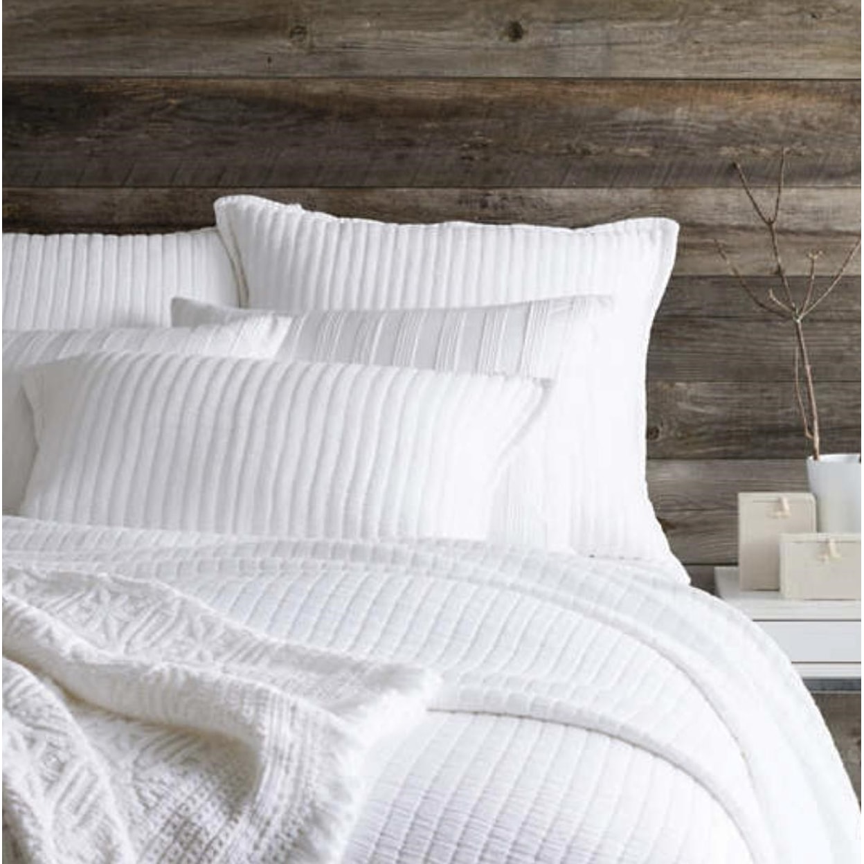 Pine Cone Hill Boyfriend Boyfriend Coverlet - White King