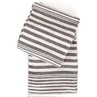 Rugby Stripe Charcoal Throw