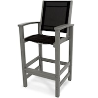 Bar Chair with Sling Seat and Back