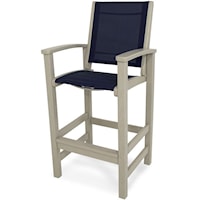 Bar Chair with Sling Seat and Back