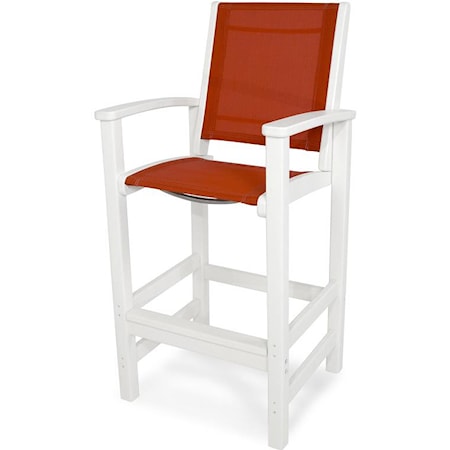Bar Chair with Sling Seat and Back