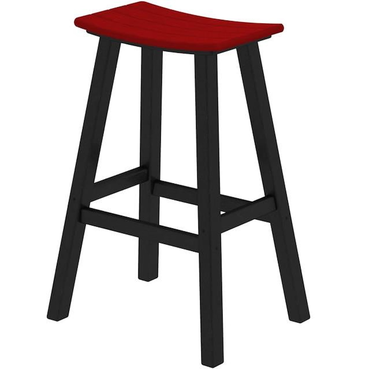 POLYWOOD Contempo Collection 30" Saddle Bar Stool