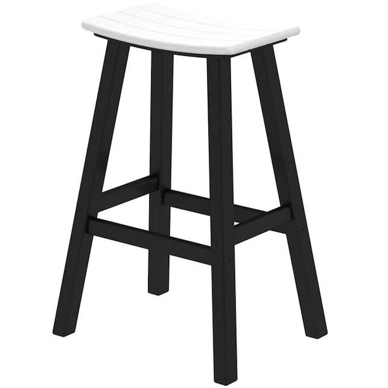 Polywood Contempo Collection 30" Saddle Bar Stool