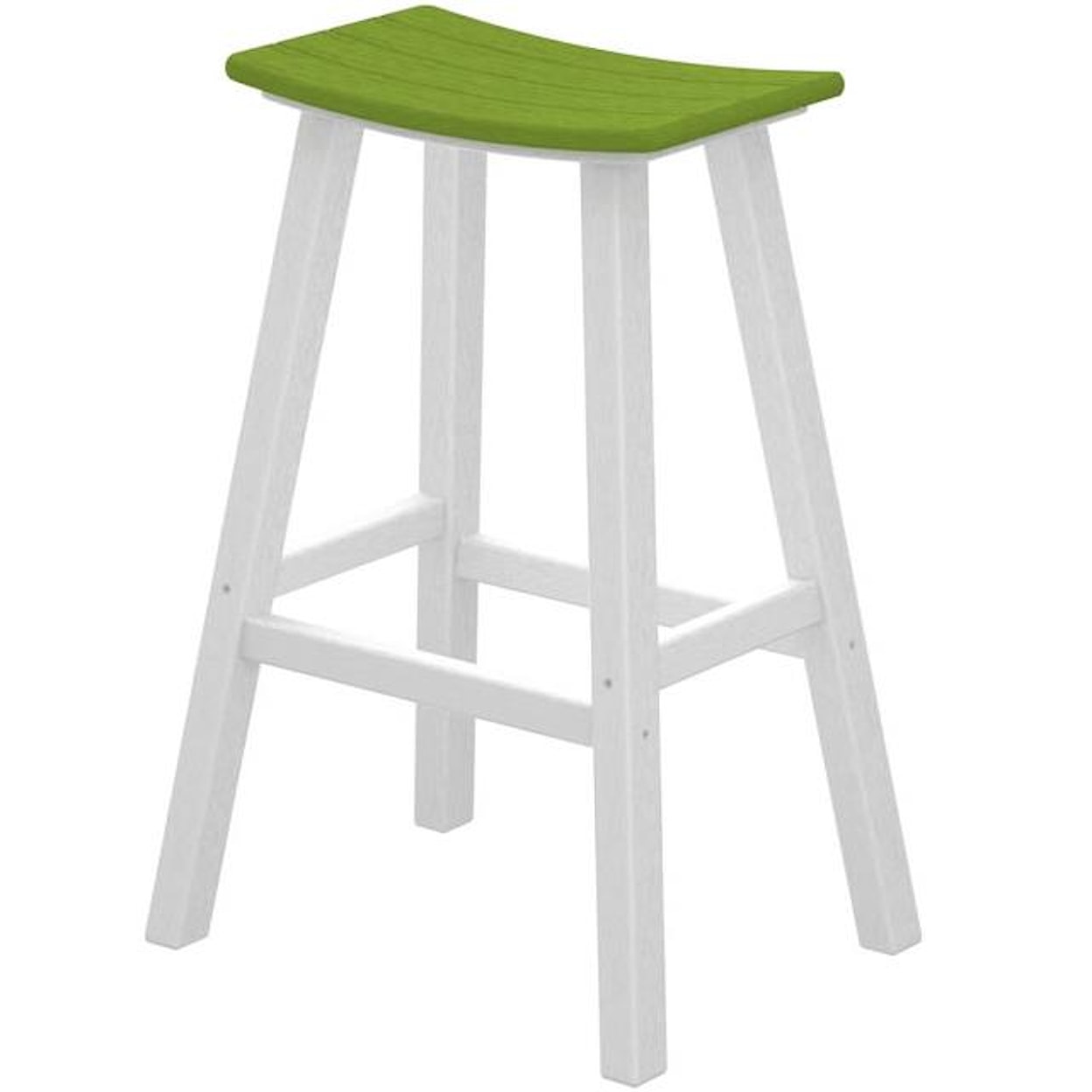 Polywood Contempo Collection 30" Saddle Bar Stool