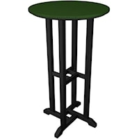 24" Round Bar Table with Slat Design