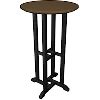 24" Round Bar Table with Slat Design