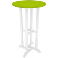 24" Round Bar Table with Slat Design