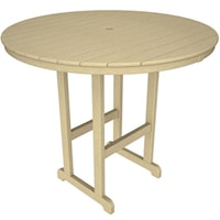 Round Bar Table with Slat Design