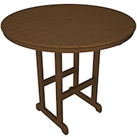 Round Bar Table with Slat Design