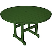Round Dining Table with Slat Design