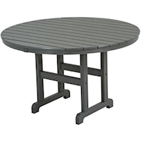 Round Dining Table with Slat Design