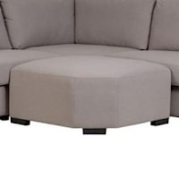 Gray Wedge Ottoman