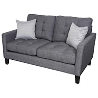 Contemporary Love Seat with Button Tufting