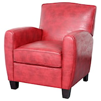 Contemporary Upholstered Chair with Rounded Track Arms