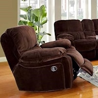 Casual Gliding Recliner with Pillowtop Arms