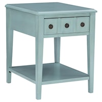 TEAL END TABLE
