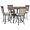 Powell 19D202 FRANKLIN PEWTER Pub Table x 3 Stools