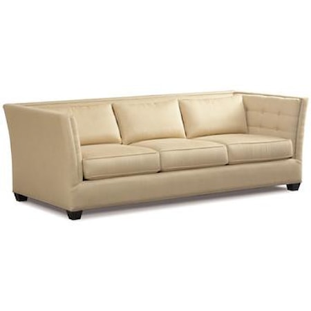 Contemporary Sofa with Tuxedo Arms