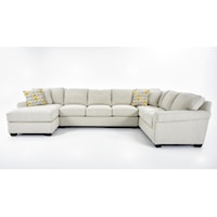 Three Piece Customizable Sectional Sofa with Chaise