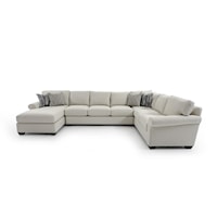 Three Piece Customizable Sectional Sofa with Chaise
