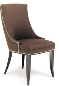 Contemporary Side Chair with Nailhead Trim