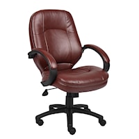 LeatherPlus Upholstered Executive Chair on Casters