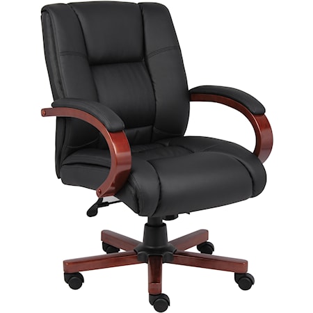 CaresoftPlus Upholstered Executive Chair with Spring Tilt Mechanism and Seat Height Adjustment