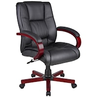 CaresoftPlus Upholstered Executive Chair with Spring Tilt Mechanism and Seat Height Adjustment