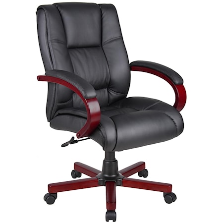 CaresoftPlus Upholstered Executive Chair with Spring Tilt Mechanism and Seat Height Adjustment