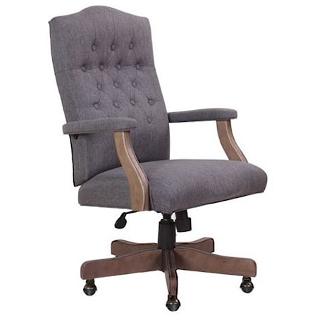 Traditional Executive Chair with Wood Finish