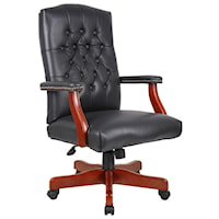 Traditional Italian Leather Executive Chair