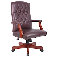 Traditional Italian Leather Executive Chair