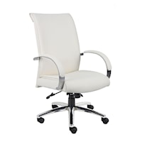 CaresoftPlus Upholstered Executive Chair with Adjustable Seat Height and Infinite Tilt Lock