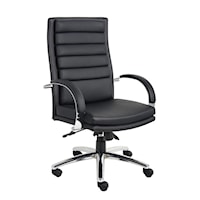 CaresoftPlus Upholstered Executive Chair with Divided Back and Adjustable Seat Height