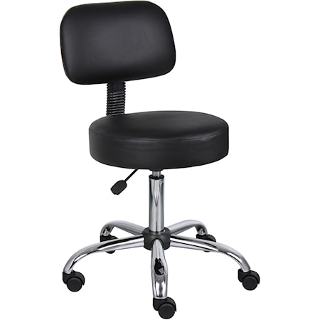 Ergonomic Stool w/ Upholstered Seat