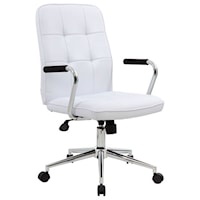 Modern Office Chair w/ Chrome Arms