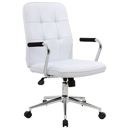 Modern Office Chair w/ Chrome Arms