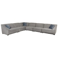 Sectional Sofa with Accent Pillows