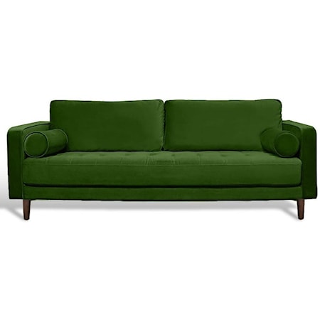 SOFA IN GREEN VELVET