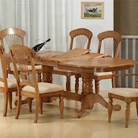 Double Pedestal Oval Dining Table With Double Butterfly Leaf