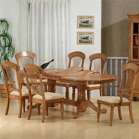 Table With 4 Side Chairs and 2 Arm Chairs