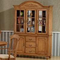 China Cabinet With 4 Doors, 3 Shelves and 3 Drawers